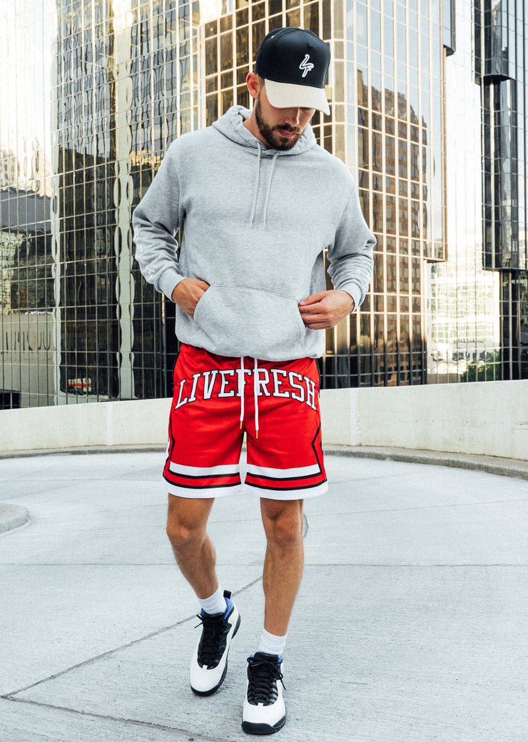 LIVEFRESH Retro Shorts - Red