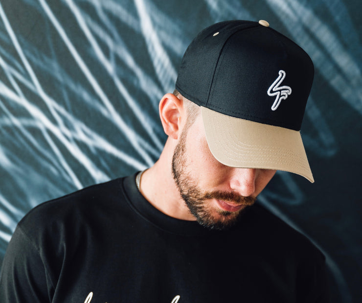 LF Stamped Snapback - Black/Khaki