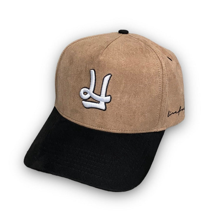 LF Flipped Snapback- Khaki/Black (All Suede) – L 1 V E F R E S H